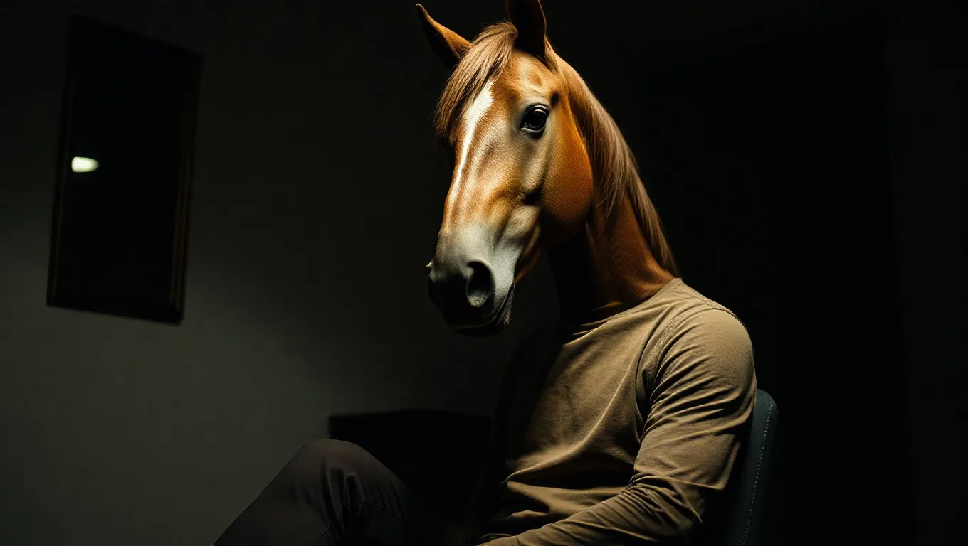 Dream symbol: man with horse head: scenarios: Dream about a Man with a Horse Head Watching You Silently
