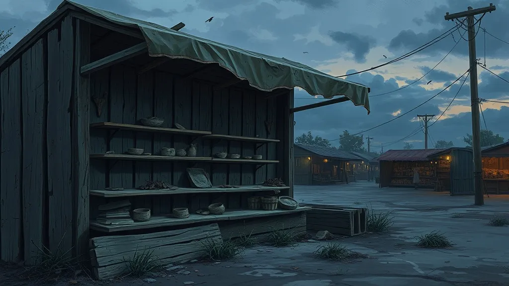 Dream symbol: market stalls: scenarios: Dream about a dilapidated market stall
