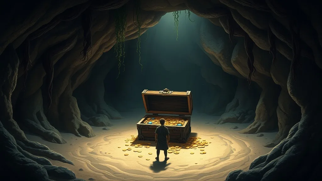 Dream symbol: sandy cave: scenarios: Dream of finding treasure in a sandy cave