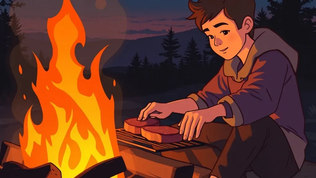 Dream symbol: food with meat: scenarios: Dream About Cooking Meat Over a Fire