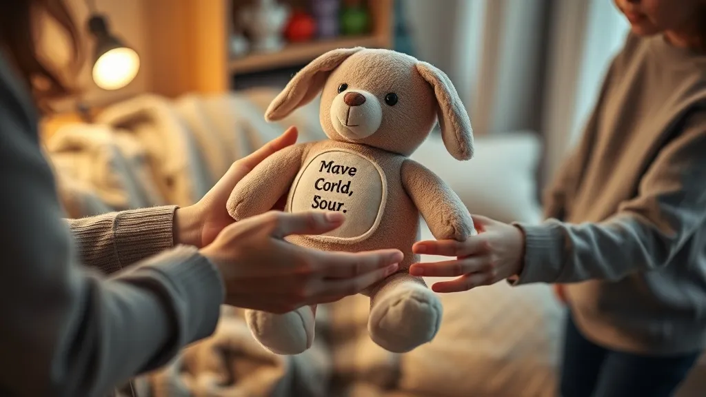 Dream symbol: message stitched in toys: scenarios: Dream about Giving a Toy with a Stitched Message to Someone