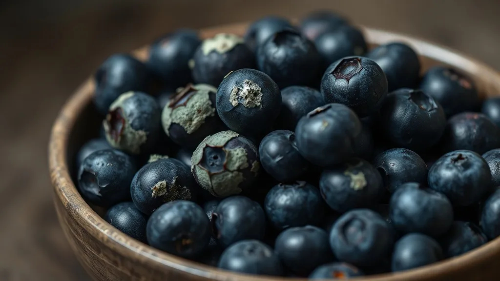 Dream symbol: moldy blueberries: symbolism: Compromised Joy and Happiness