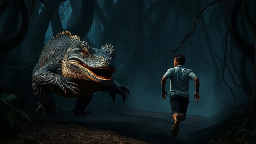 Dream symbol: monitor lizards: scenarios: Dream of a Monitor Lizard Chasing You