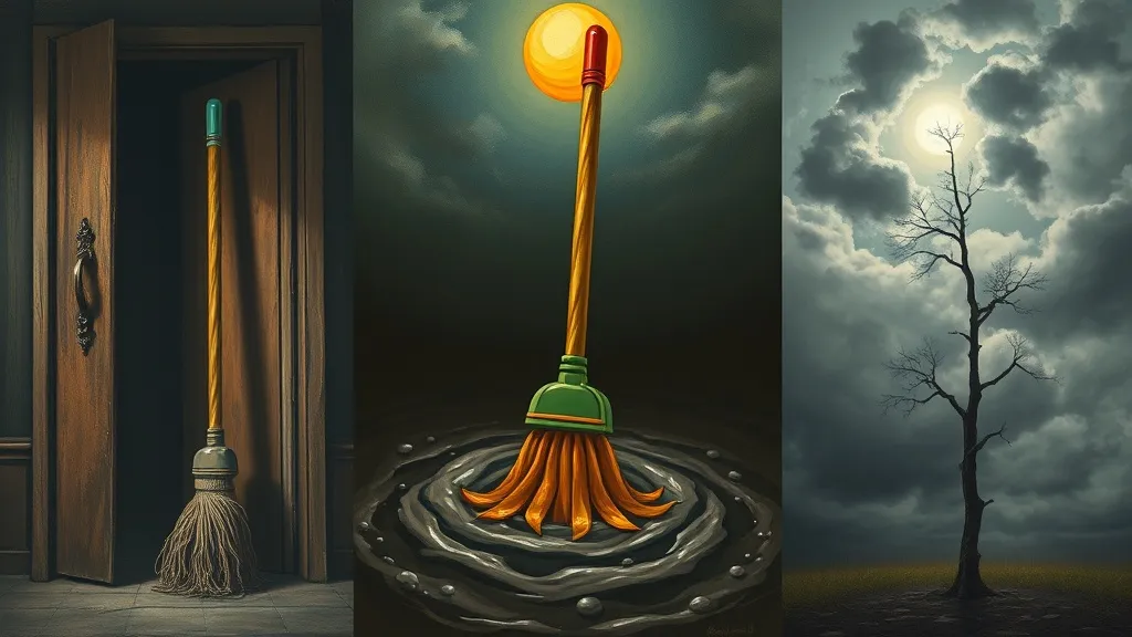 Dream symbol: mop stick: scenarios: Dream about a mop stick stuck somewhere