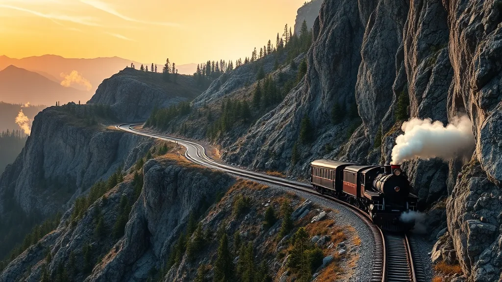 Dream symbol: mountain road and train: symbolism: Navigating Life’s Obstacles with Determination