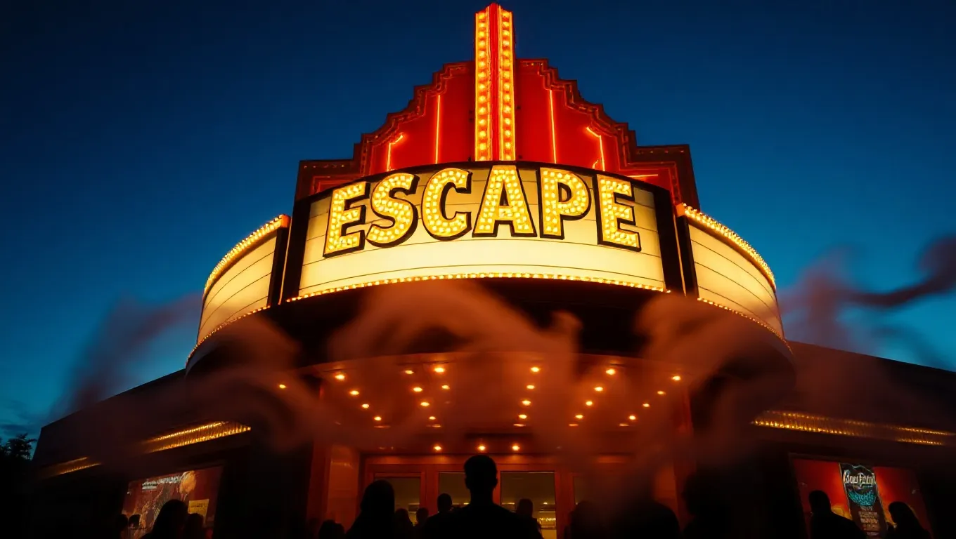 Dream symbol: movie theater sign: symbolism: Sign of Escapism and Desire for Entertainment Dream symbol: movie theater sign: symbolism: Sign of Escapism and Desire for Entertainment