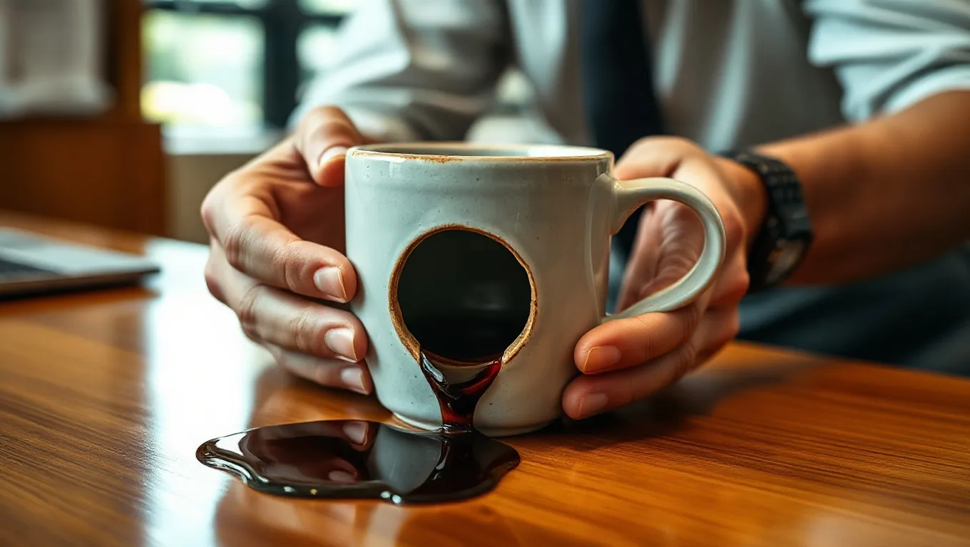 Dream symbol: mug with a hole: demographics: Middle-Aged Professionals Facing Stress
