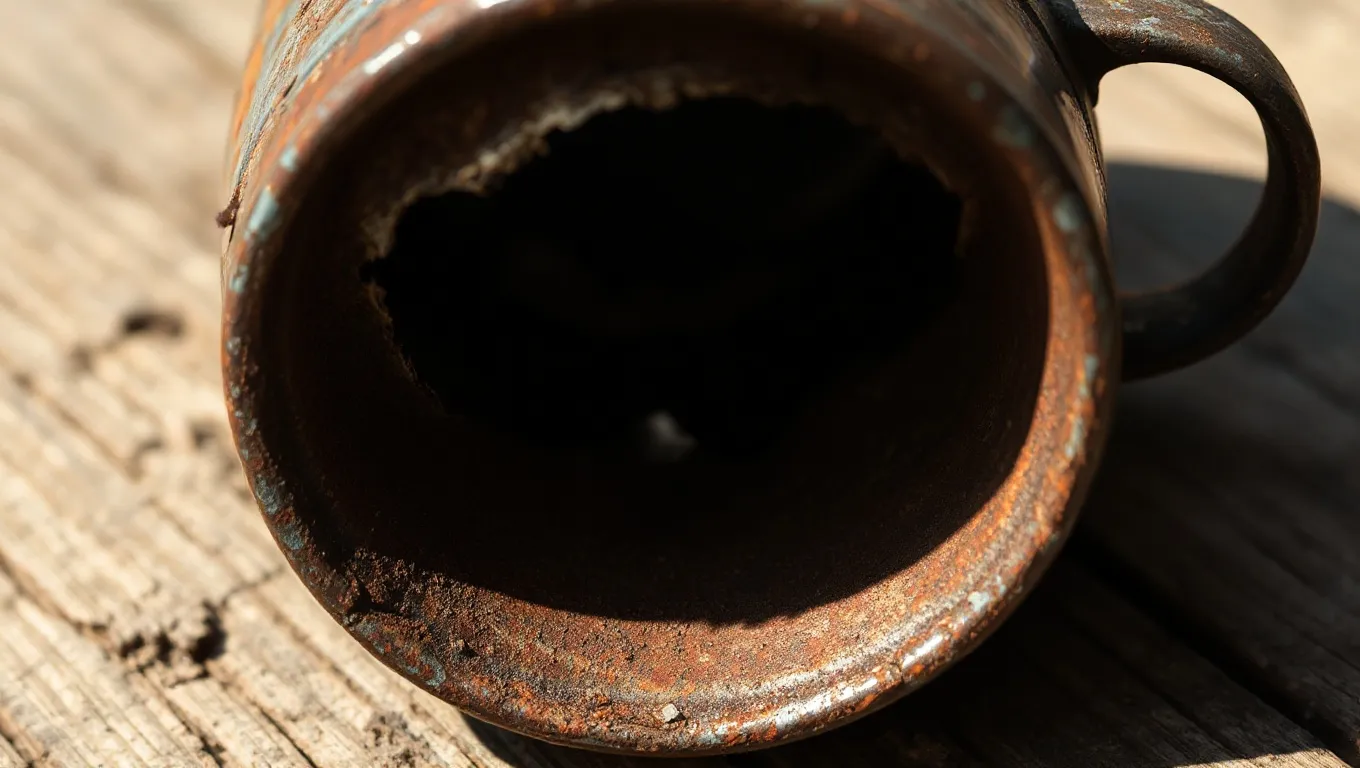 Dream symbol: mug with a hole: scenarios: Dream of a Rusty Mug with a Hole