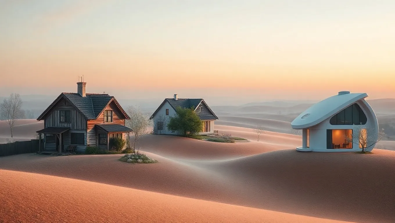 Dream symbol: multiple houses: symbolism: Representation of Different Life Phases