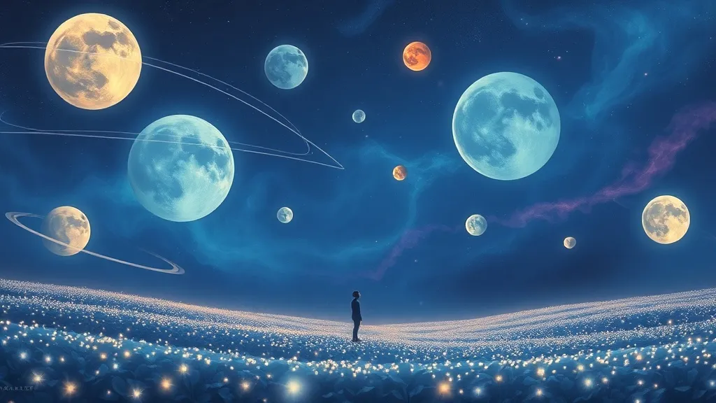 Dream symbol: multiple moons and planets: symbolism: Expanded Perspectives and Possibilities