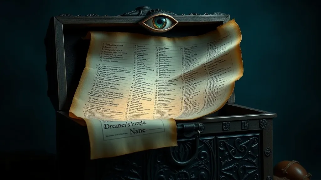 Dream symbol: name on the list: scenarios: Dreaming About a Name on a Secret List