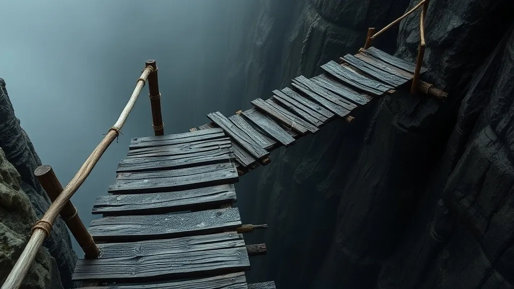 Dream symbol: narrow bridge: symbolism: Inner Conflict or Tension