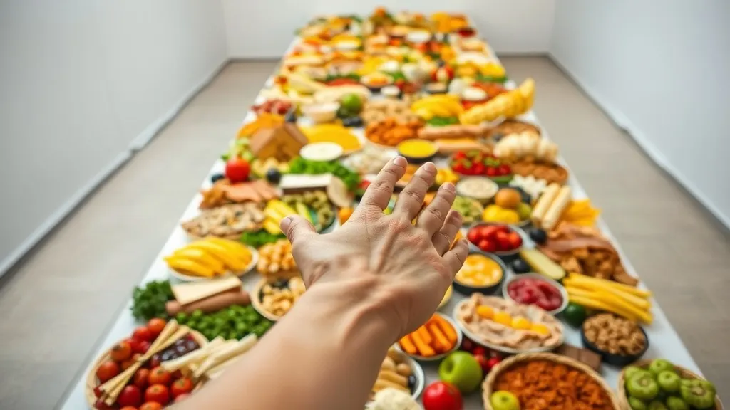 Dream symbol: narrow table: scenarios: Dream of a narrow table covered in food