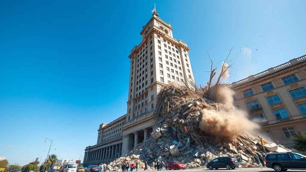 Dream symbol: municipal building: scenarios: Dream of a municipal building being destroyed