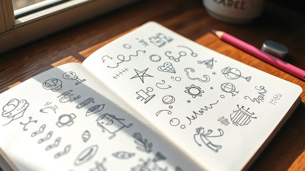 Dream symbol: notebook doodles: symbolism: Sign of Desire for Freedom and Spontaneity