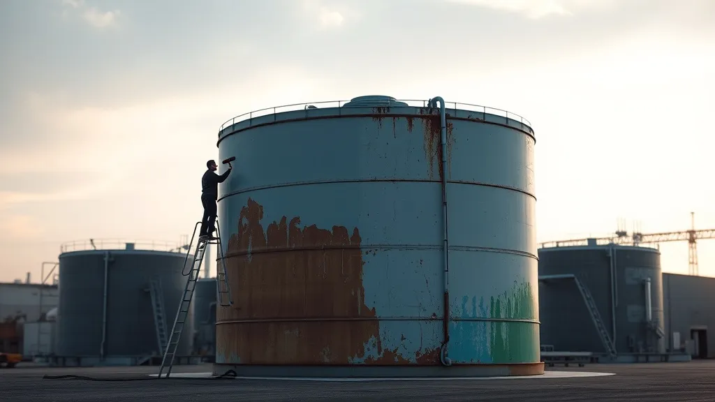 Dream symbol: oil tank: scenarios: Dream of Painting Over an Oil Tank
