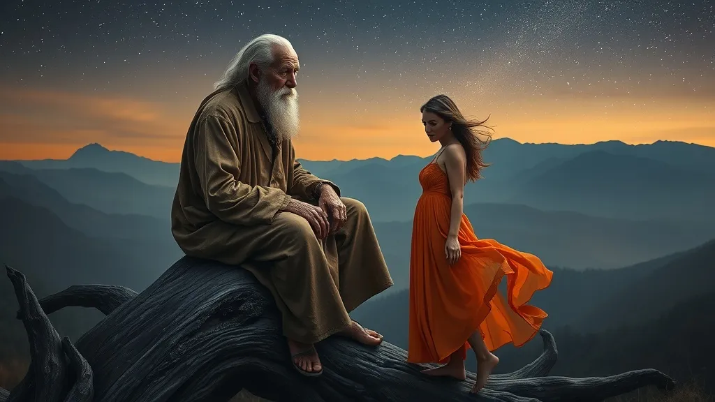 Dream symbol: old man and young woman: symbolism: Father Figure and Daughter Archetypes