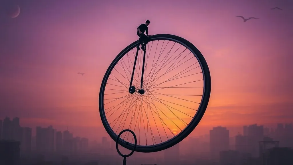 Dream symbol: bicycle with one big wheel: scenarios: Dream of a Giant Unicycle