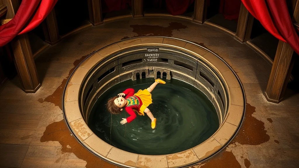 Dream symbol: open drain: scenarios: Dream of an Open Drain in a Puppet Show Accident