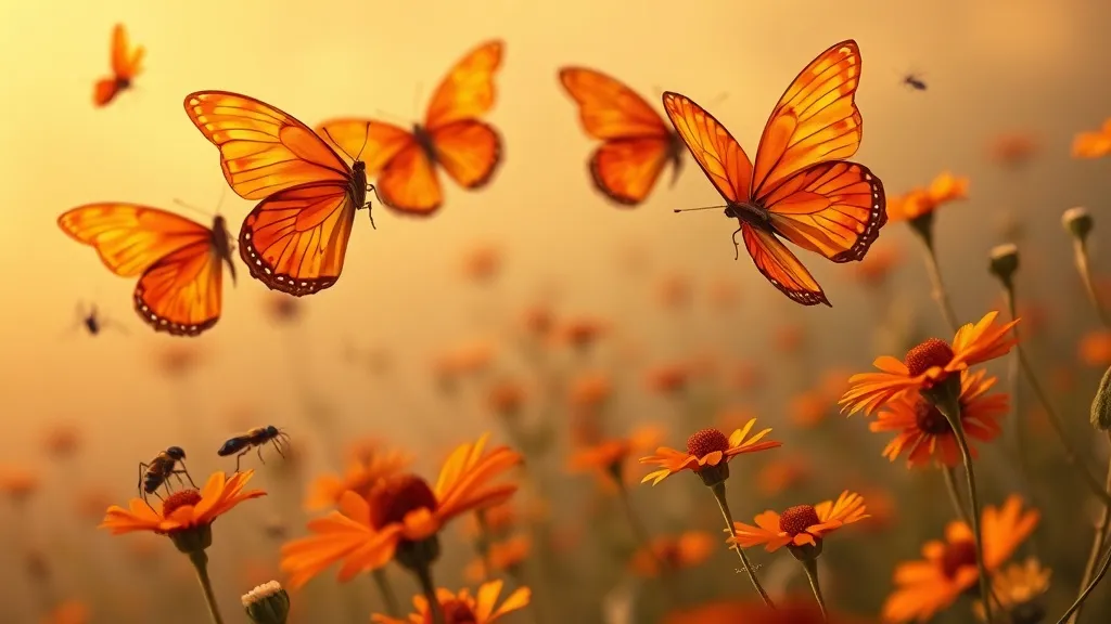 Dream symbol: orange butterflies: scenarios: Dreaming of Orange Butterflies and Other Insects