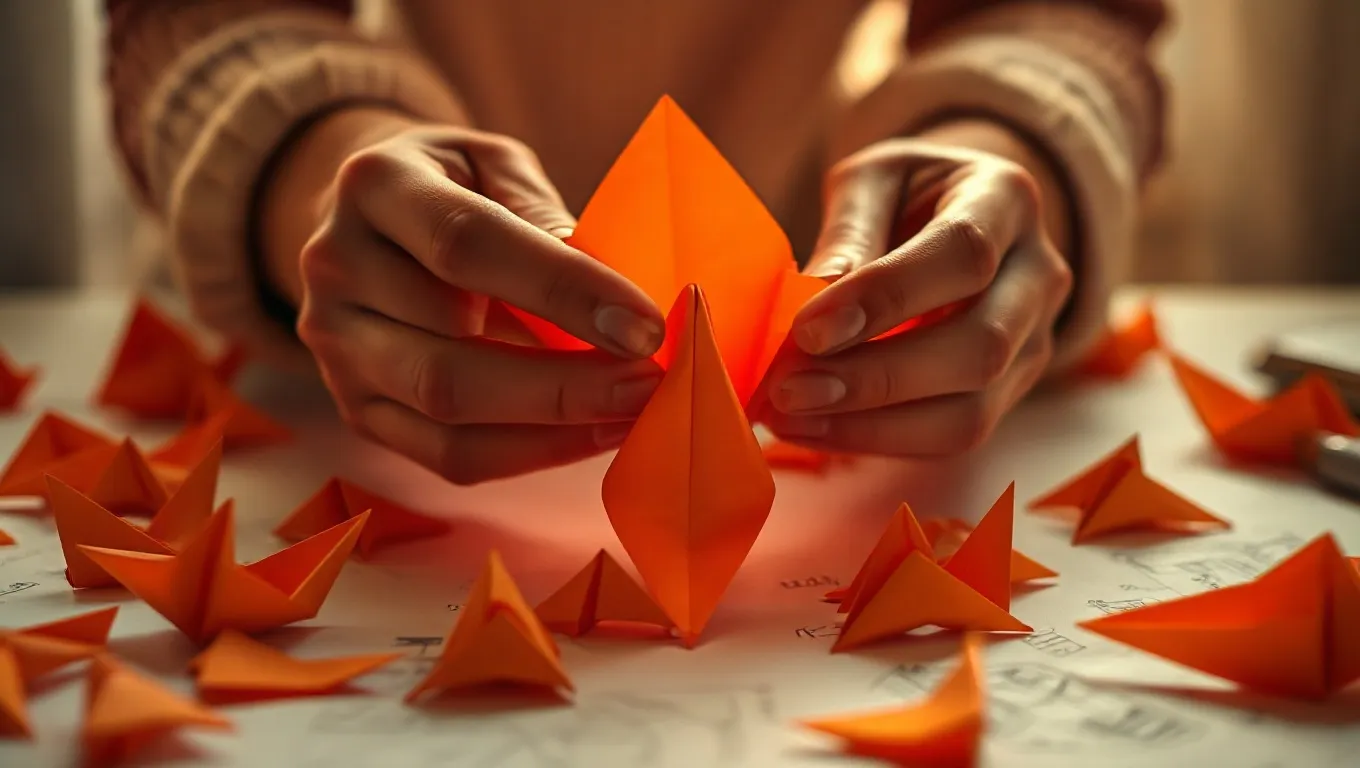 Dream symbol: orange paper: scenarios: Dream of Folding Orange Paper into Shapes Dream symbol: orange paper: scenarios: Dream of Folding Orange Paper into Shapes