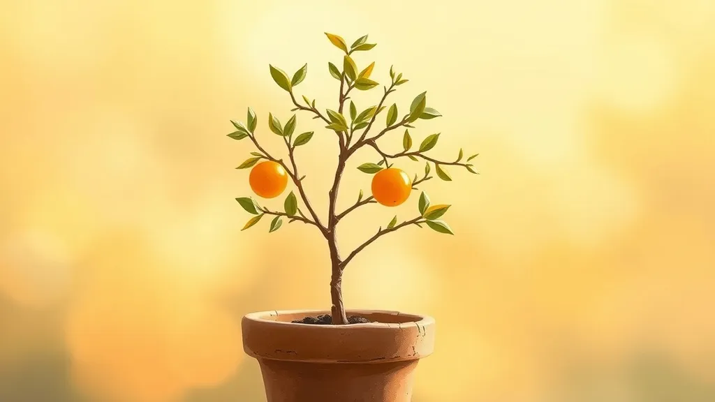 Dream symbol: orange tree: scenarios: Dream of a small, delicate orange tree