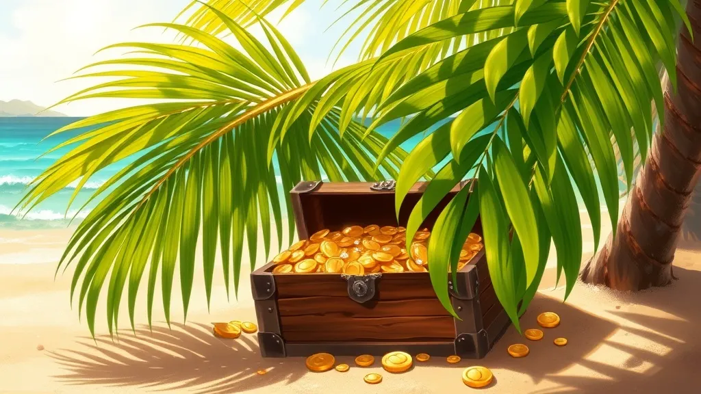 Dream symbol: palm leaves: scenarios: Dream of Finding a Treasure Under Palm Leaves