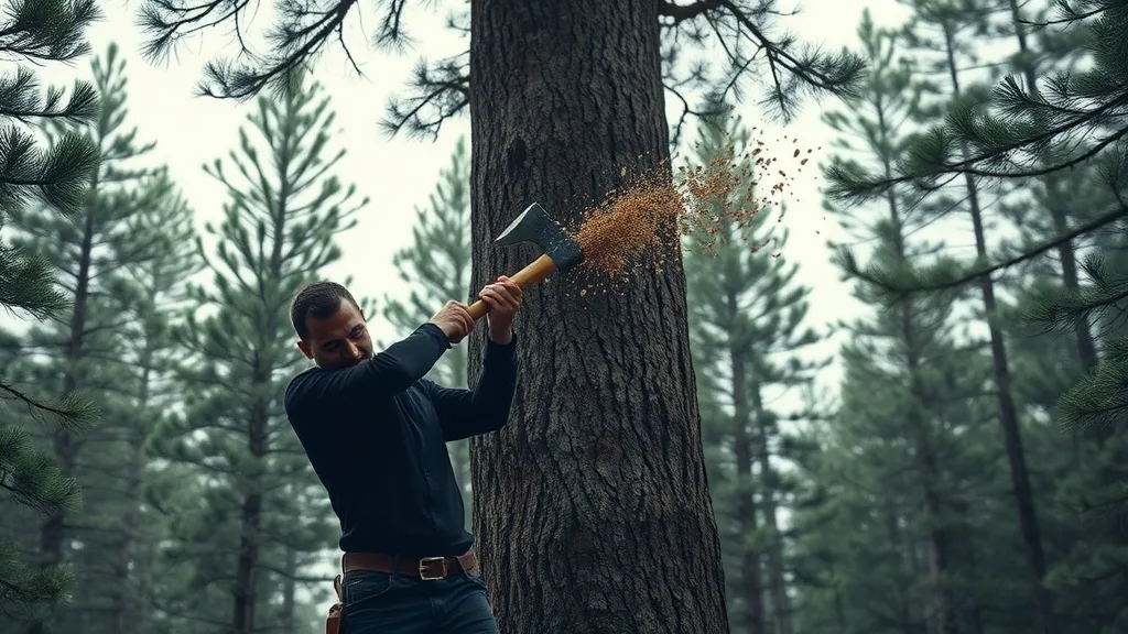 Dream symbol: pine wood: scenarios: Dream of chopping pine tree