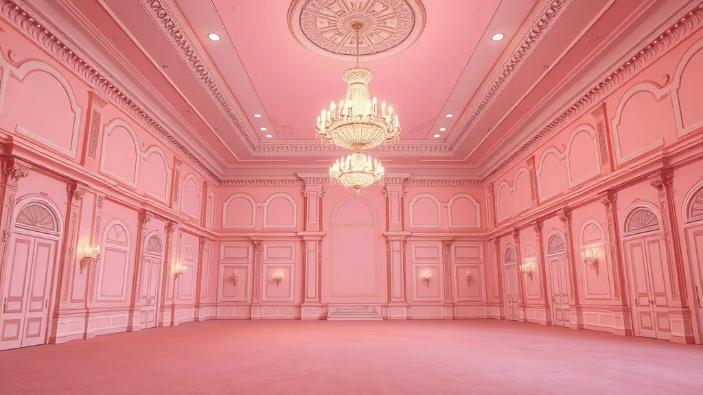 Dream symbol: pink ballroom: scenarios: Dream of Pink Ballroom with High Ceilings