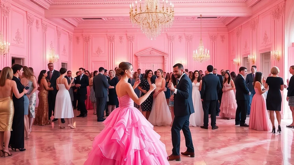 Dream symbol: pink ballroom: symbolism: Social Gatherings and Events