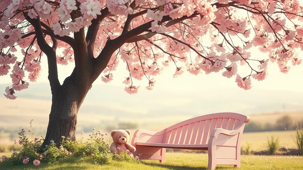 Dream symbol: pink bench: symbolism: Childhood Memories and Nostalgia