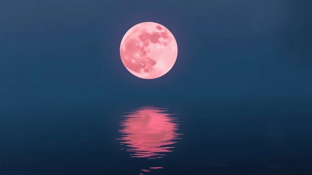 Dream symbol: pink moon: scenarios: Dream of a Pink Moon Over Water
