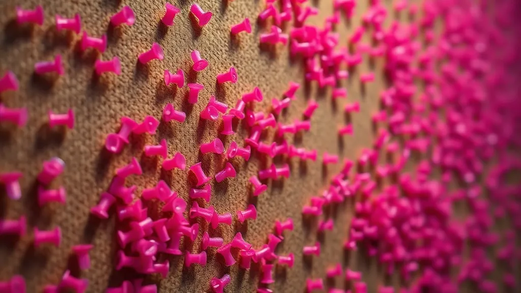 Dream symbol: pink tacks: scenarios: Dream About Pink Tacks Stuck in a Corkboard