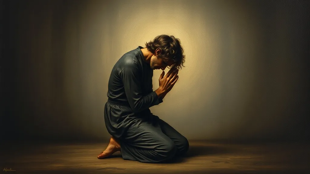 Dream symbol: praying person: symbolism: The Weight of Responsibility and Burden