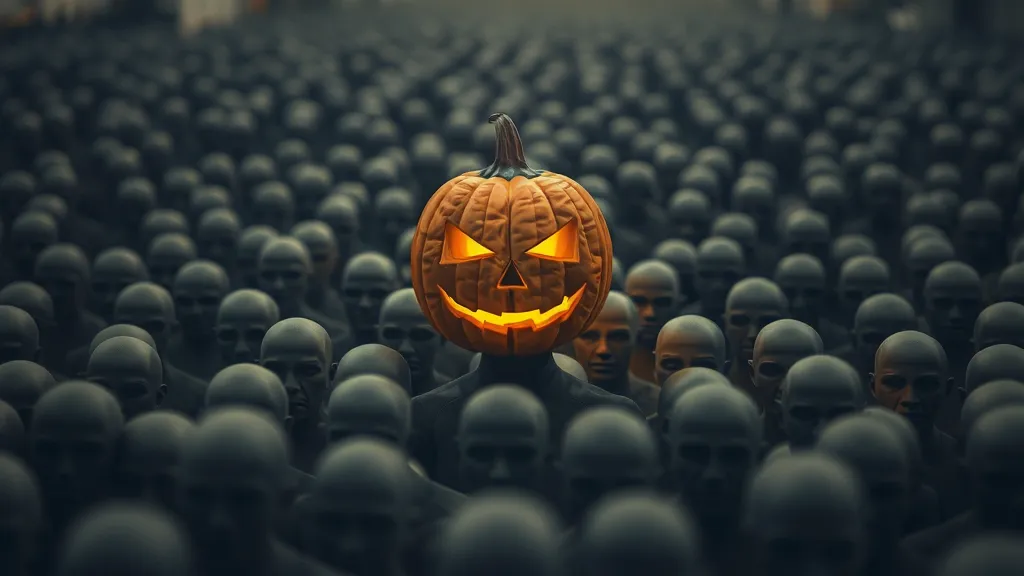 Dream symbol: pumpkin head: scenarios: Dream about a Pumpkin Head in a Crowd