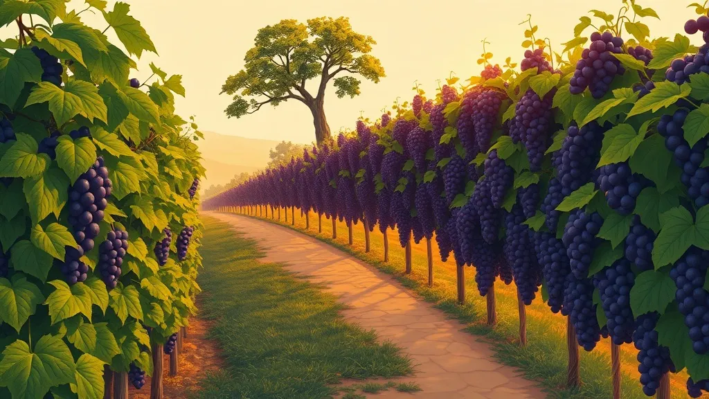 Dream symbol: purple and green grapes: symbolism: The Journey of Life and its Stages