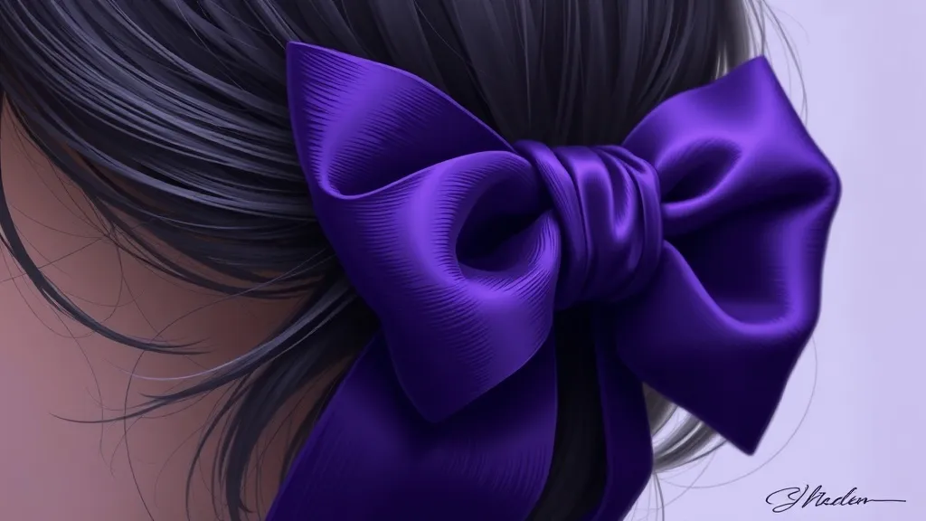 Dream symbol: purple ribbon-hair clip: symbolism: Self-Expression and Creativity