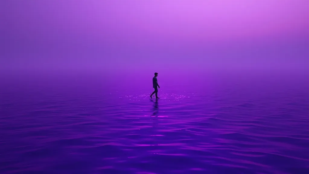 Dream symbol: purple water: scenarios: Dream About Walking on Purple Water