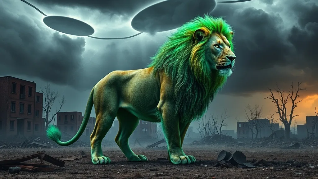 Dream symbol: radioactive lion: symbolism: Inner Conflict