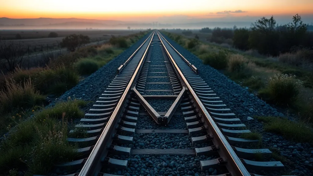 Dream symbol: rail track: symbolism: Choices and Crossroads Ahead