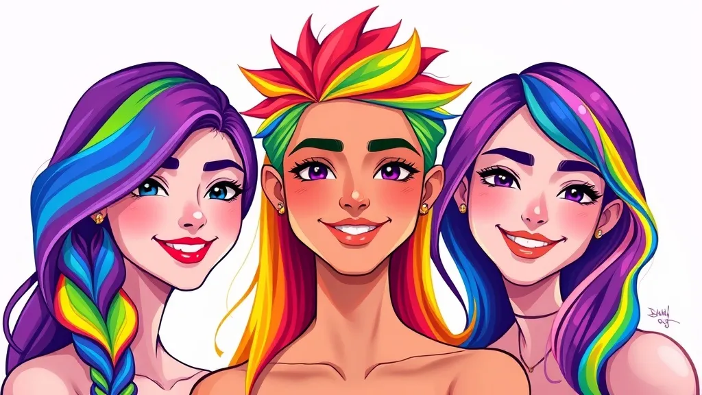 Dream symbol: rainbow hair: symbolism: Diversity and Inclusivity: Celebrating Differences