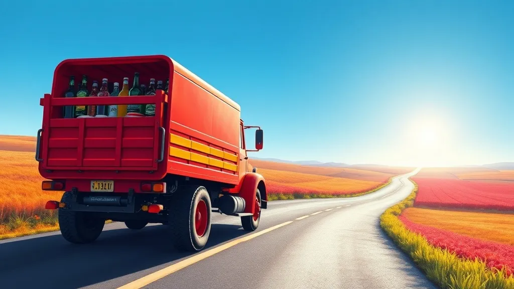 Dream symbol: red beverage truck: symbolism: The Journey of Life and its Provisions