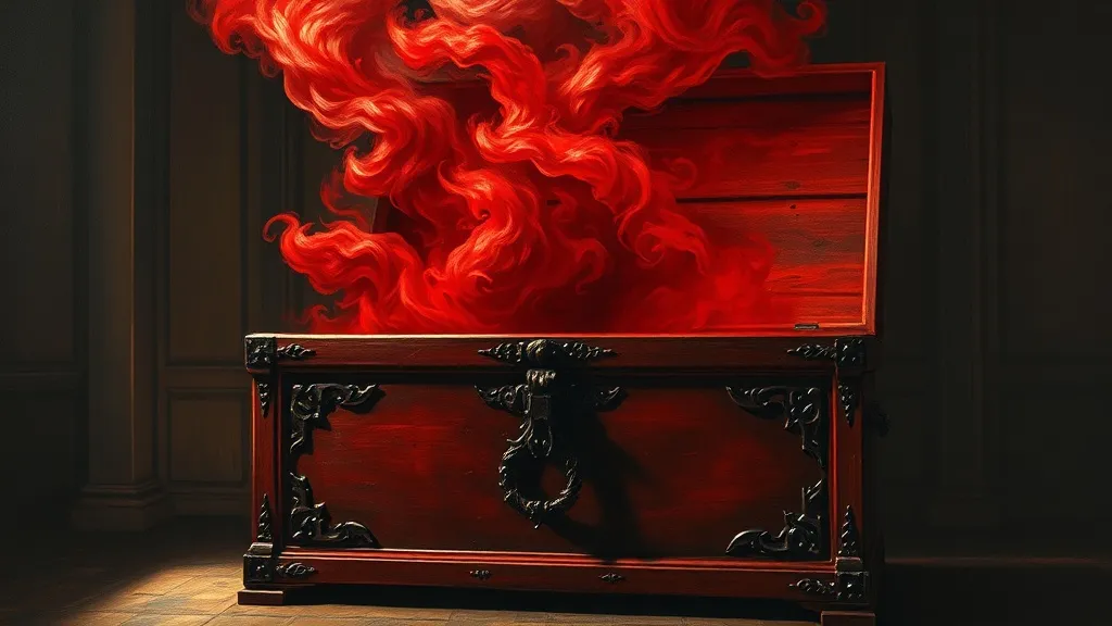 Dream symbol: red chest: symbolism: Emotional Container and Confinement
