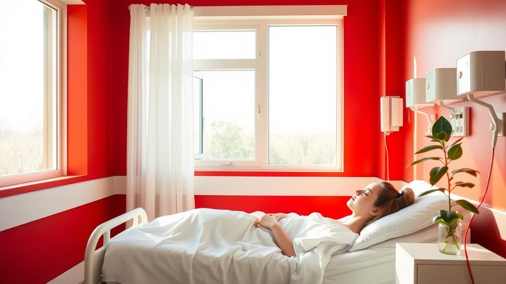Dream symbol: red hospital room: scenarios: Dream of a red hospital room with a plant