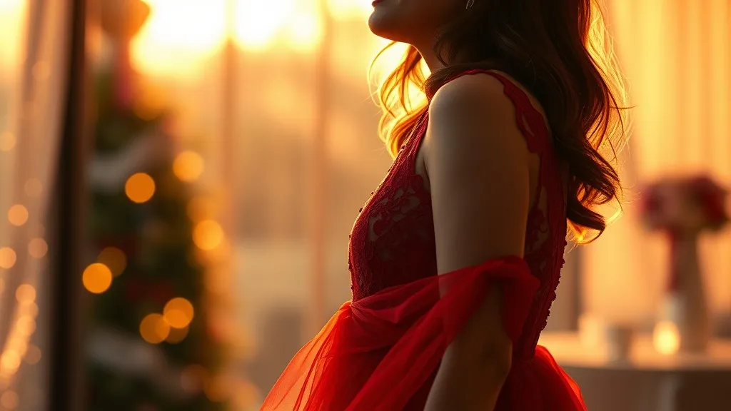 Dream symbol: red lace dress: symbolism: Celebration and Festivity