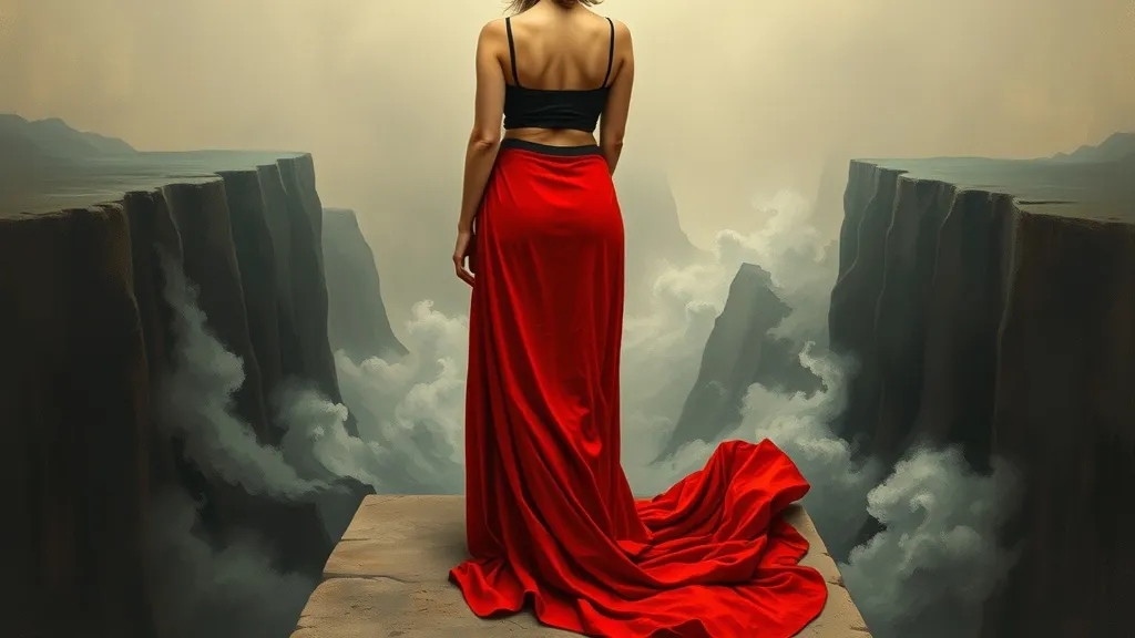 Dream symbol: red long skirt: scenarios: Dream About Losing a Red Long Skirt: Losing Confidence or Control