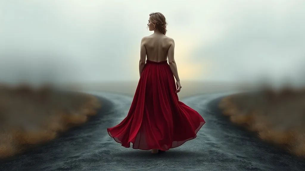 Dream symbol: red long skirt: symbolism: Sacrifice and Letting Go