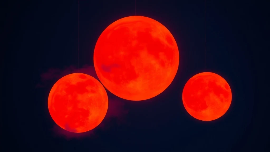 Dream symbol: three red moons: scenarios: Dream of three red moons in the night sky