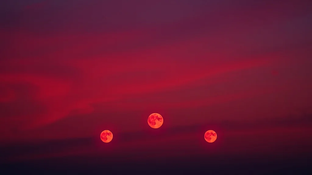 Dream symbol: three red moons: symbolism: Prophecy and Destiny