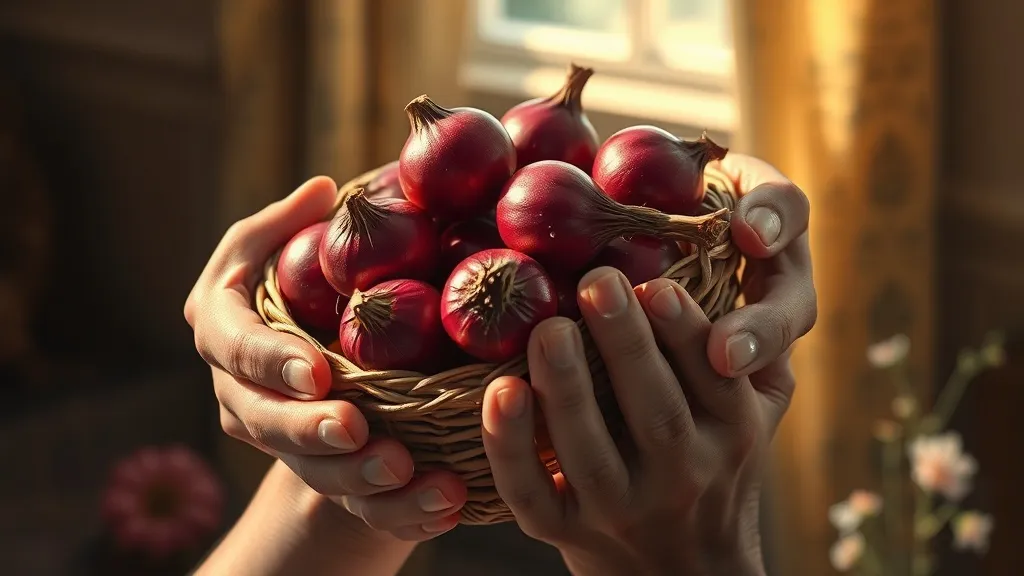 Dream symbol: red onions: scenarios: Dream About Receiving Red Onions as a Gift